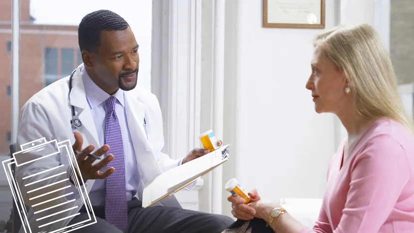 a man and a woman having a conversation