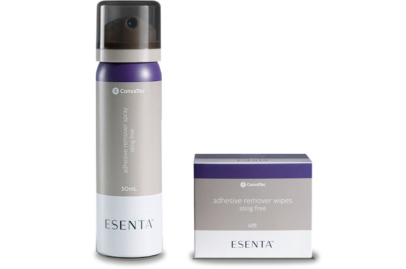Esenta™ Sting free adhesive remover sprays and wipes